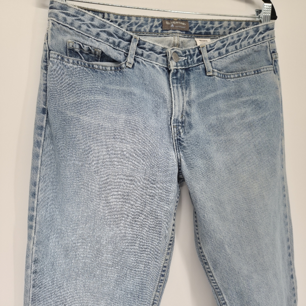 Levi’s SilverTab Y2K Skater Flare‎ Jeans 30×33 Mid Rise 90s Grunge Light Wash - Picture 10 of 11